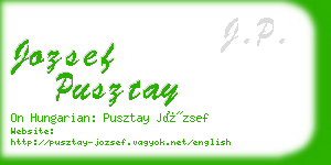 jozsef pusztay business card